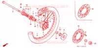ROUE AVANT pour Honda CRM 50 de 1992