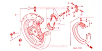 ROUE ARRIERE pour Honda 50 SUPER DIO SR SPECIAL EDITION, front disk de 1991