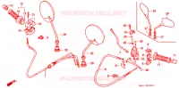 COMMODO   LEVIER   CABLE pour Honda 50 SUPER DIO ZX front disk, high mount lamp III de 1993
