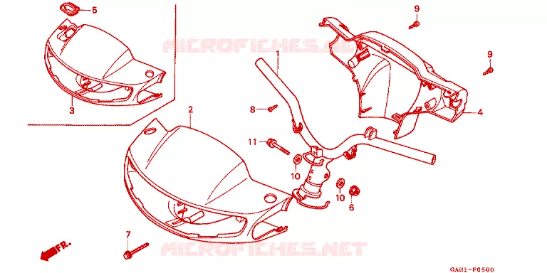 GUIDON Honda SCOOTER 50 DIO 1993  SK50MP_III