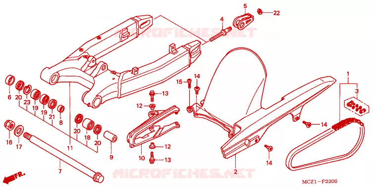 BRAS OSCILLANT Honda MOTO 900 HORNET 2002  CB900F1