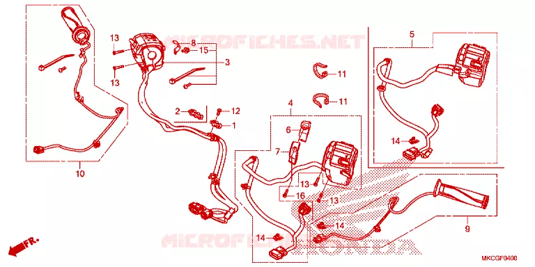 COMMODOS - POIGNEES Honda MOTO 1800 GOLD-WING 2020  GL1800DAL