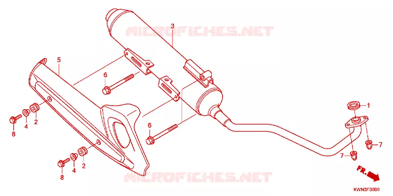 SILENCIEUX D'ECHAPPEMENT Honda SCOOTER 125 PCX 2012  WW125EX2A