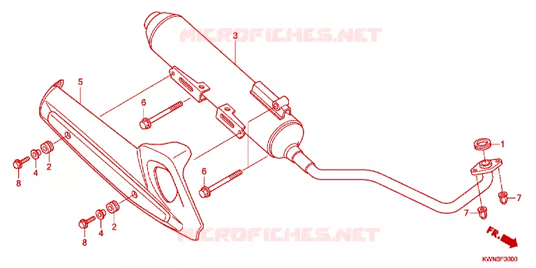SILENCIEUX D'ECHAPPEMENT Honda SCOOTER 125 PCX 2012  WW125EX2A
