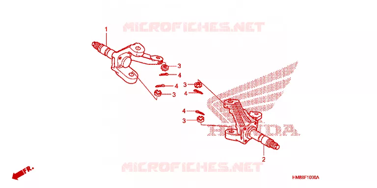 ARBRE DE ROUE  Honda ATV 250 FOURTRAX 2007  TRX250TM7