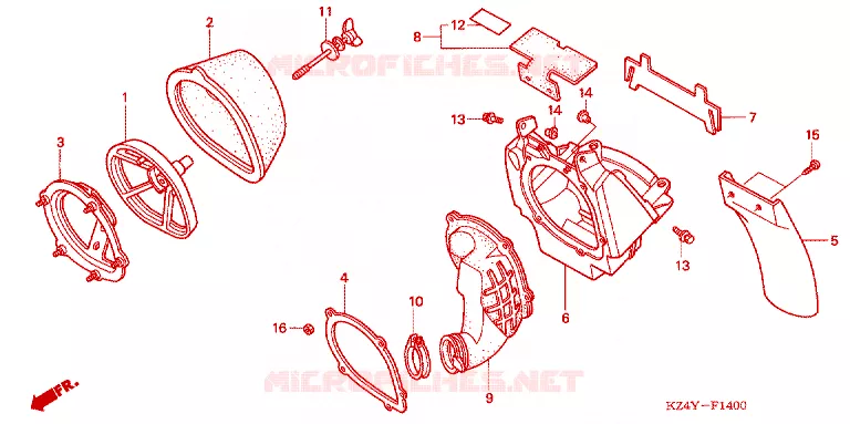 FILTRE A AIR Honda MOTO 125 CR 2000  CR125RY