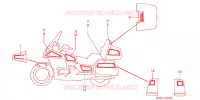 AUTOCOLLANTS pour Honda GL 1500 GOLD WING SE de 1996