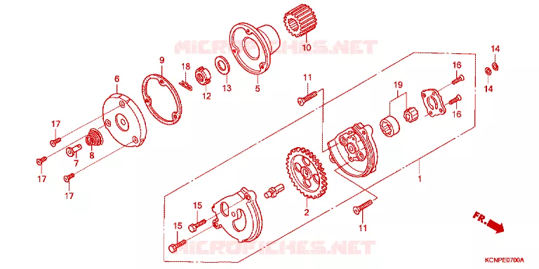 POMPE A HUILE Honda MOTO 200 XR 2003  XR2003