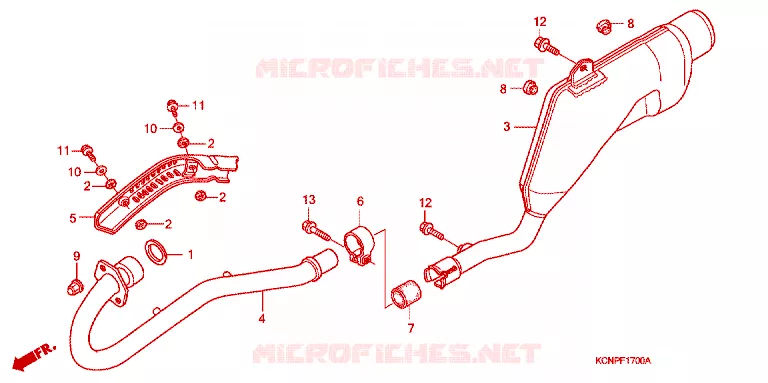 SILENCIEUX D'ECHAPPEMENT Honda MOTO 200 XR 2004  XR2003