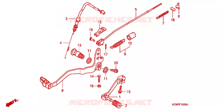PEDALE Honda MOTO 200 XR 2005  XR2005