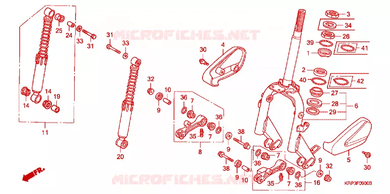 FOURCHE Honda SCOOTER 100 AVIATOR 2003  SCV100F3