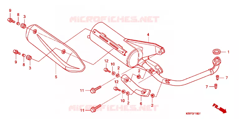 SILENCIEUX D'ECHAPPEMENT Honda SCOOTER 110 AVIATOR 2010  SCV110GA