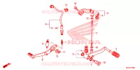 PEDALE pour Honda CBR 500 R ABS HRC TRICOLOR de 2014