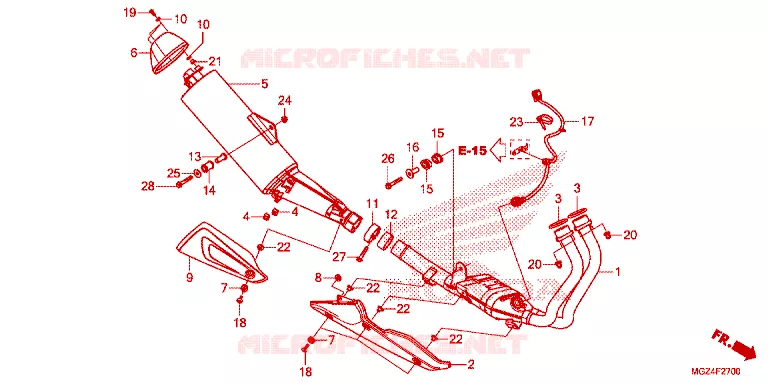 SILENCIEUX D'ECHAPPEMENT Honda MOTO 500 CBR 2014  CBR500RE