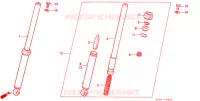 FOURCHE pour Honda QR 50 de 1988