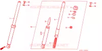 FOURCHE pour Honda QR 50 de 2000