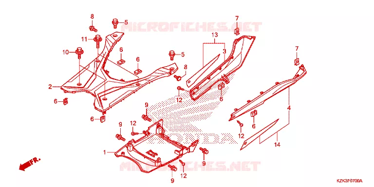 MARCHE PIEDS Honda SCOOTER 110 DIO 2013  SCV110FBD