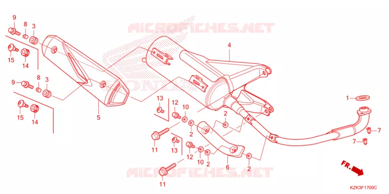 SILENCIEUX D'ECHAPPEMENT Honda SCOOTER 110 DIO 2013  SCV110FBD
