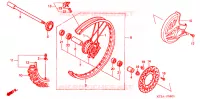 ROUE AVANT pour Honda CR 125 R de 2003