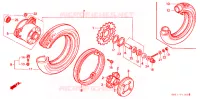 ROUE ARRIERE pour Honda CHALY 50 de 1983