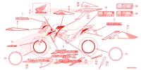 AUTOCOLLANTS pour Honda CBF 160 UNICORN de 2018