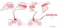 AUTOCOLLANTS pour Honda CR 80 R BIG WHEEL de 2000