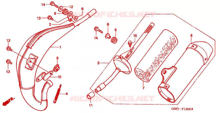 ECHAPPEMENT Honda MOTO 80 CR 2000  CR80RBY