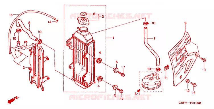 RADIATEUR Honda MOTO 80 CR 2001  CR80R1
