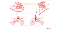 AUTOCOLLANTS pour Honda CR 80 R de 1997