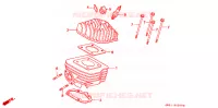 CYLINDRE   CULASSE pour Honda LEAD 90 SILVER de 1993