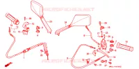 LEVIER DE GUIDON   CABLE   COMMODO pour Honda LEAD 90 SILVER de 1993