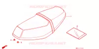 SELLE pour Honda LEAD 90 SILVER de 1993