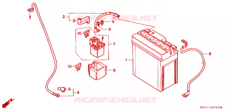 BATTERIE Honda MOTO 250 VT 1992  VT250FN
