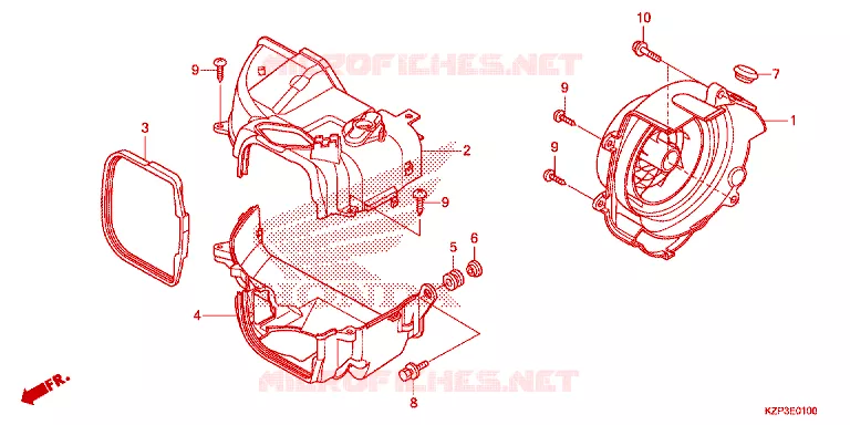 OUIES DE RADIATEUR Honda MOTO 110 BENLY 2014  MW1101WHE