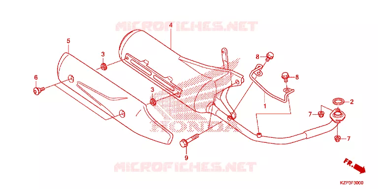 SILENCIEUX D'ECHAPPEMENT Honda MOTO 110 BENLY 2017  MW1101WHG