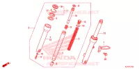 FOURCHE pour Honda BENLY 110 DOMINO PIZZA de 2020
