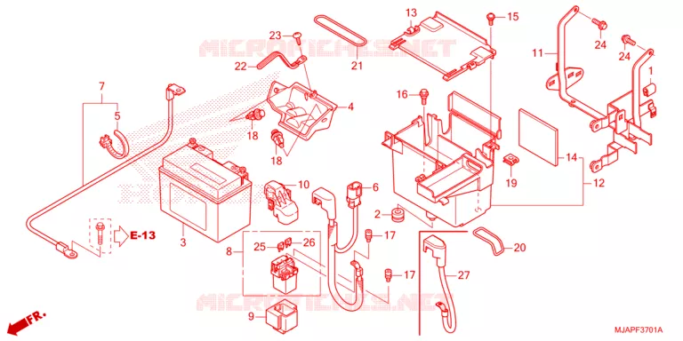 BATTERIE Honda MOTO 750 SHADOW 2024  VT750CR