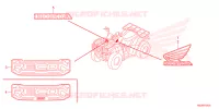 AUTOCOLLANTS pour Honda TRX 250 FOURTRAX RECON MANUAL de 2024