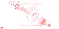 ROUE AVANT pour Honda TRX 250 FOURTRAX RECON MANUAL de 2024