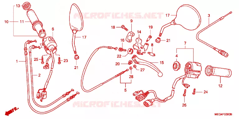 COMMODOS - POIGNEES Honda MOTO 750 SHADOW 2004  VT750CA4
