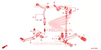 PEDALE pour Honda CBR 500 R RED de 2014