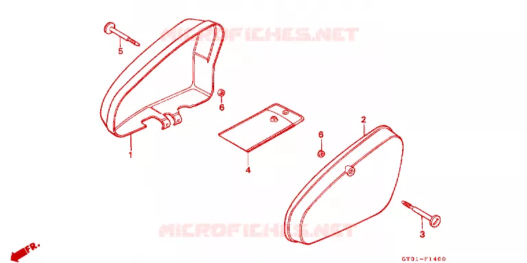 COUVERCLES LATERAUX Honda MOTO 90 CUB 1994  C90DP