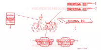 AUTOCOLLANTS pour Honda SUPER CUB 50 STANDARD de 1992