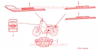 AUTOCOLLANTS pour Honda SUPER CUB 90 CUSTOM SQUARE LIGHT de 1998