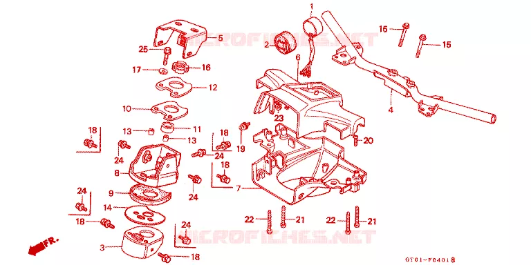GUIDON - CARENAGE Honda MOTO 90 CUB 1997  C90CMV