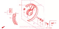 ROUE AVANT pour Honda SUPER CUB 90 CUSTOM SQUARE LIGHT de 1997