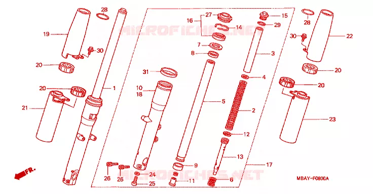 FOURCHE Honda MOTO 750 SHADOW 2000  VT750CDY