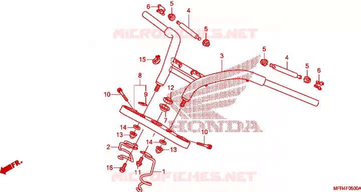 GUIDON - TE DE FOURCHE Honda MOTO 1300 VT 2012  VT1300CXC_A