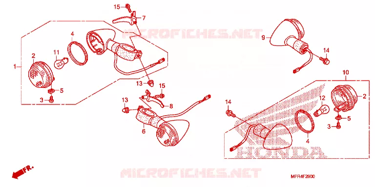 CLIGNOTANT Honda MOTO 1300 VT 2012  VT1300CXC_A