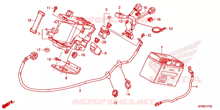 BATTERIE Honda MOTO 1300 VT 2014  VT1300CTE